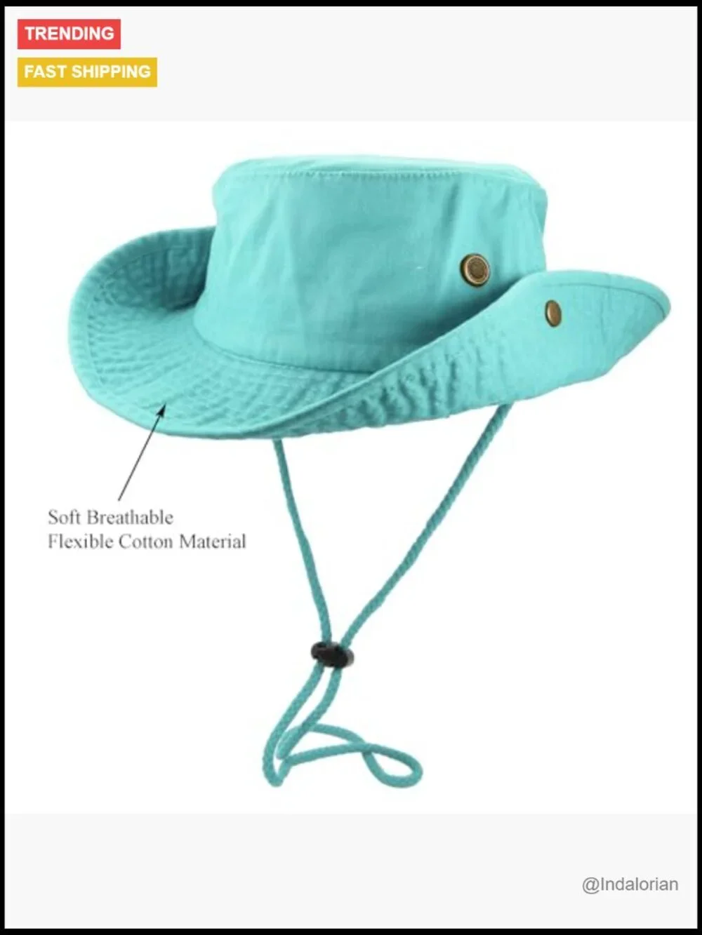 100% Cotton Stone-Washed Bucket Sun Hat with Adjustable Drawstring